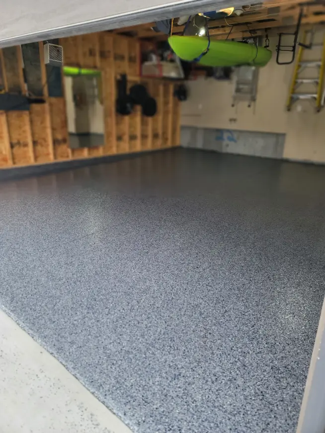 Industrial-style epoxy flooring built for heavy machinery and durability